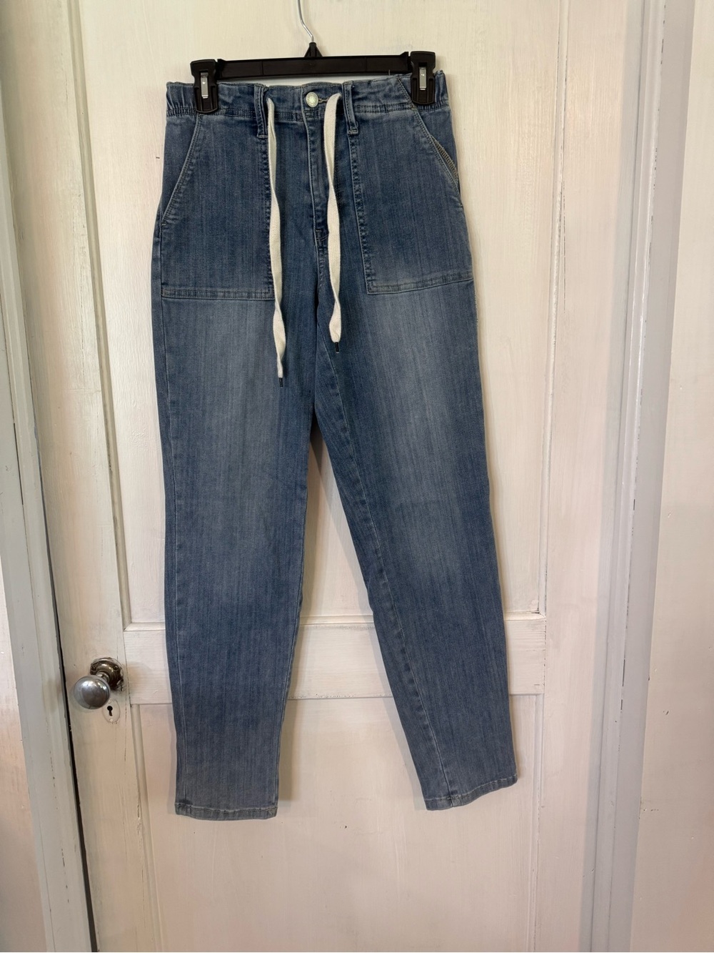 Judy Blue Light Blue Drawstring High-Rise Jeans